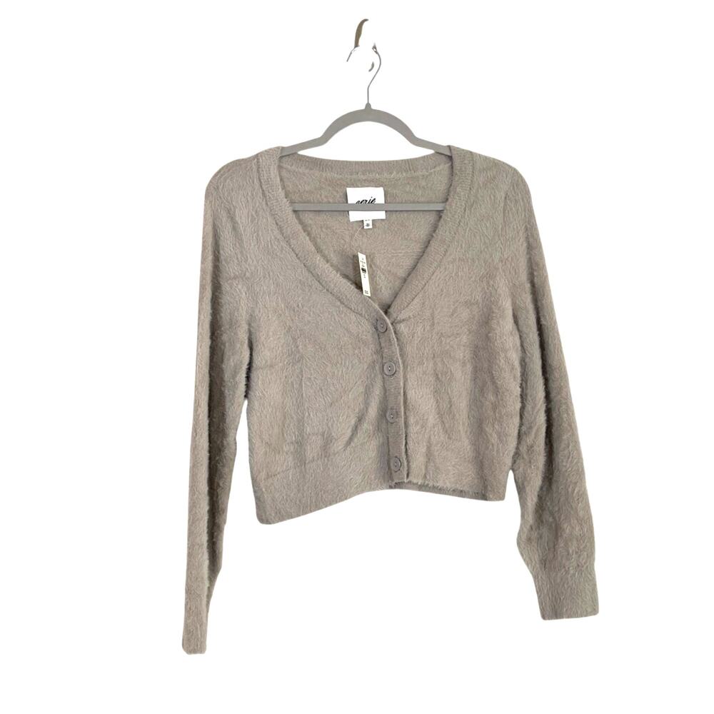 Aerie Taupe Button-Up Cardigan